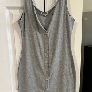 Gray Button-Down Women's Dress